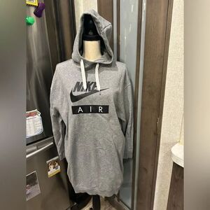 Nike Gray Pullover Hoodie with Graphic Logo